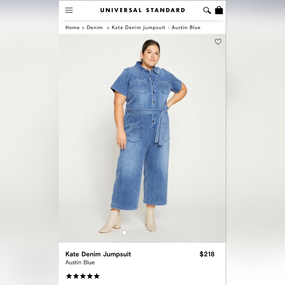 Universal Standard Women's Blue Denim Jumpsuit